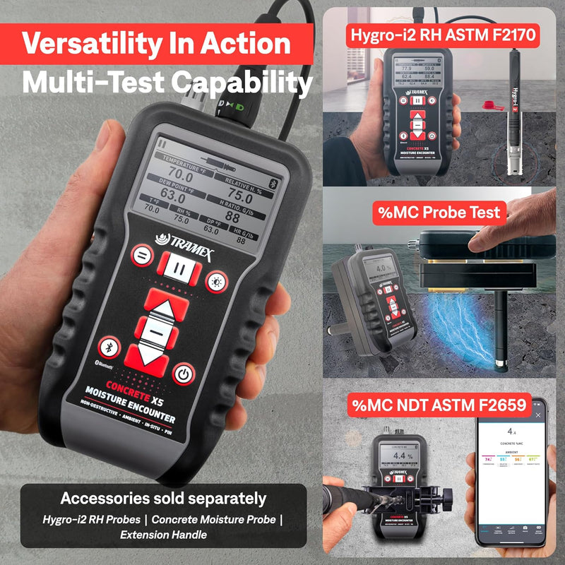 Tramex Concrete Moisture Encounter CME5 | Meter for Measuring Moisture Content in Concrete Floor, Slabs & Screeds