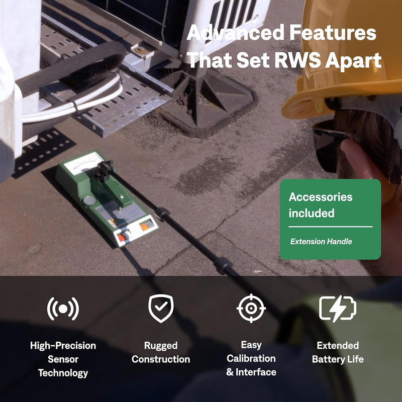 Tramex Roof & Wall Moisture Scanner RWS | Pinless Meter for Measuring Moisture Conditions in Walls & Roofing Systems