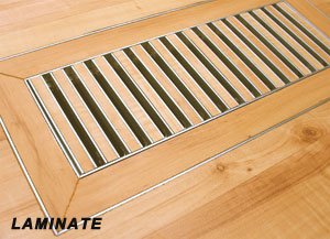 4"x12" 3/8" Thick Floor Vent Registers Matching Floor Tile Hardwood Laminate