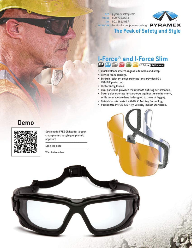 Pyramex I-Force Sporty Dual Pane Anti-Fog Goggles – Stonewall Tools