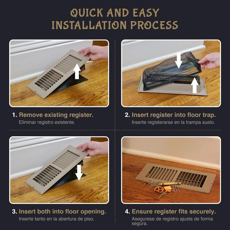 Floor Register Trap - Screen for Home Air Vent Filters